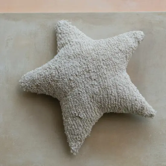 Hello Honey&reg; 15" Natural Tufted Star-Shaped Throw Pillow {3}