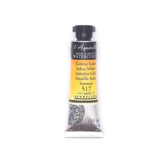 Sennelier French Artists' Watercolor, 10mL 517 Indian Yellow S1 {1}