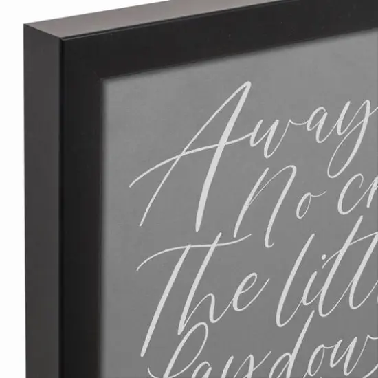 Away in a Manger Black Framed Canvas Wall Art {3}