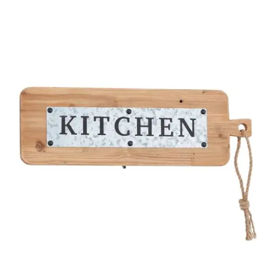 Brown Fir Modern Farmhouse Wall Decor, 8" x 24" x 1" {3}