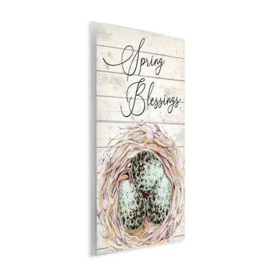 Stupell Industries Spring Blessings Bird Nest Nature Wall Plaque Art {4}