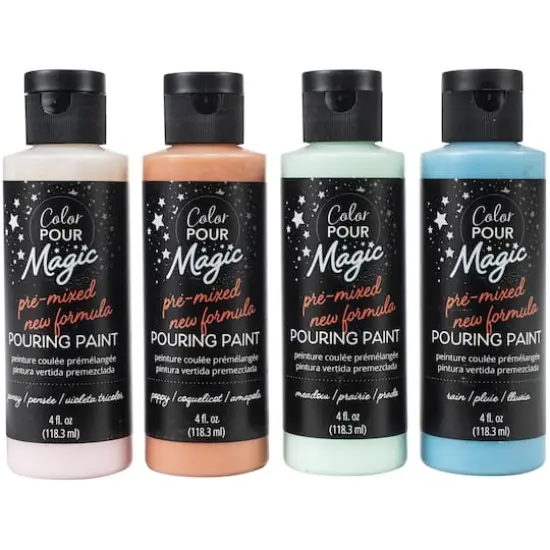 Color Pour Magic Poppy Field Pre-Mixed Paint Kit, 4ct. {3}