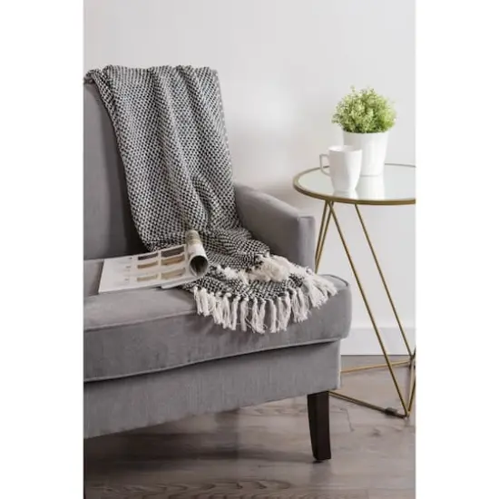 DII&reg; Black Woven Throw {6}