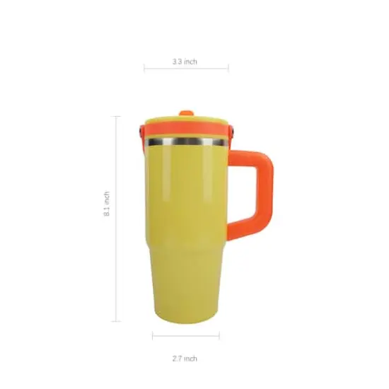 20oz. Two-Tone Stainless Steel Insulated Tumbler by Celebrate It™ Yellow {5}