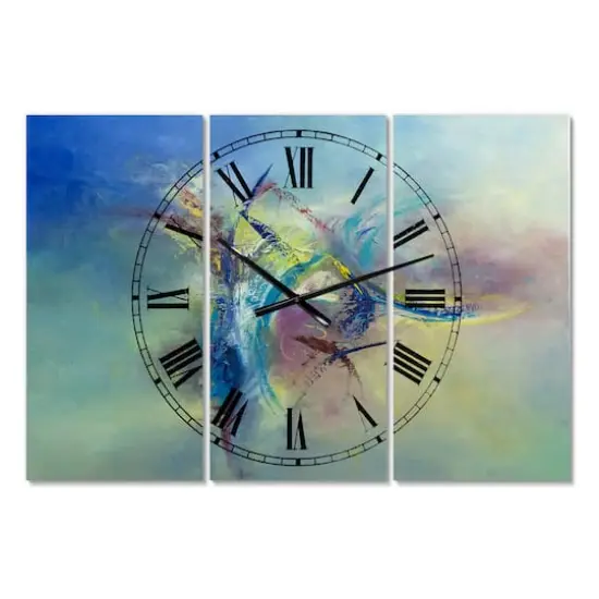 Designart Focused Intention Large Multipanel Wall Clock {1}