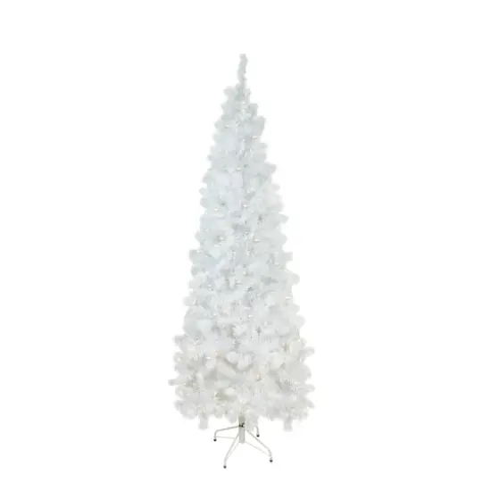 7.5ft. Pre-Lit White Pine Artificial Christmas Tree, Warm White LED Lights {1}