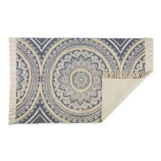 DII&reg; Printed Natural Hand-Loomed Shag Rug, 4ft. x 6ft. French Blue {4}