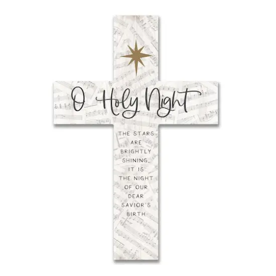 O Holy Night 11" x 16" Wood Cross {1}