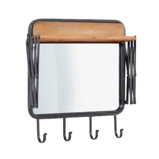 Brown Metal Industrial Wall Hook, 19" x 19" x 14" {3}