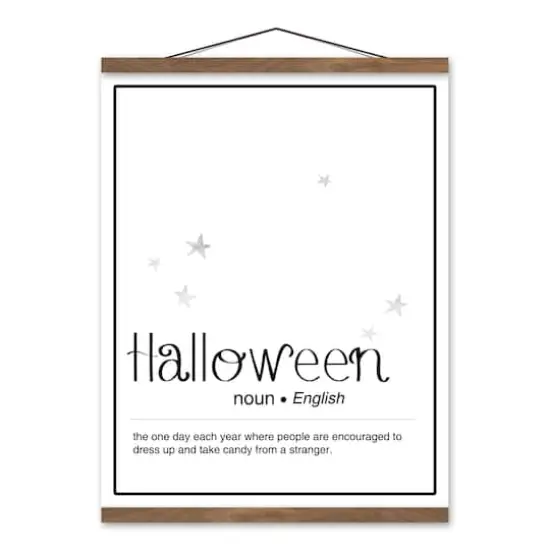 Halloween Definition 16" x 20" Teak Hanging Canvas {1}