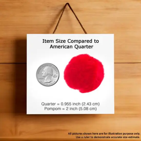 John Bead 2" Pom Poms, 50ct. Red {3}