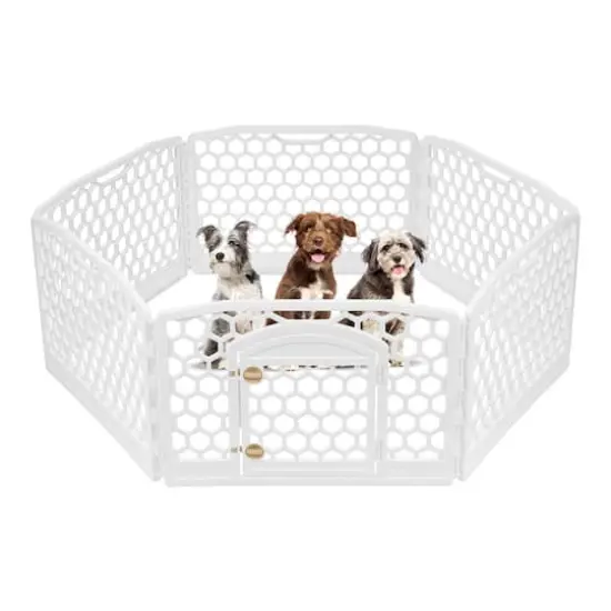 Iris® 6-White Panel Pet Playpen {1}