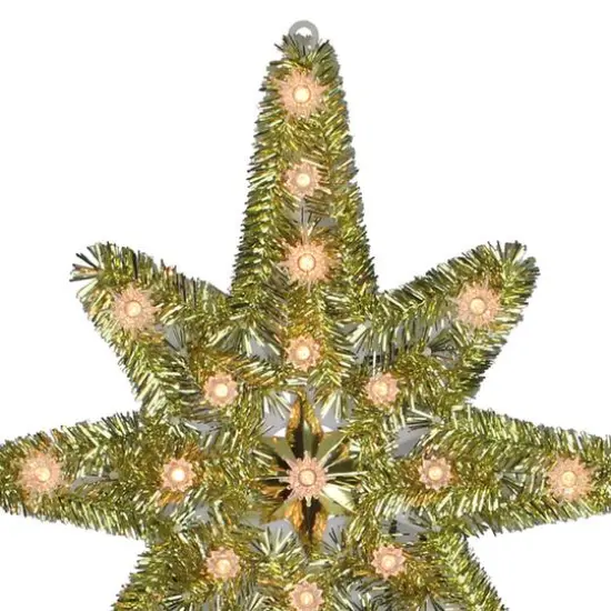 21" Gold Lighted Star of Bethlehem Tree Topper {6}