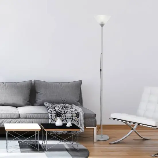Simple Designs 70" Torchiere Floor Lamp Silver {6}