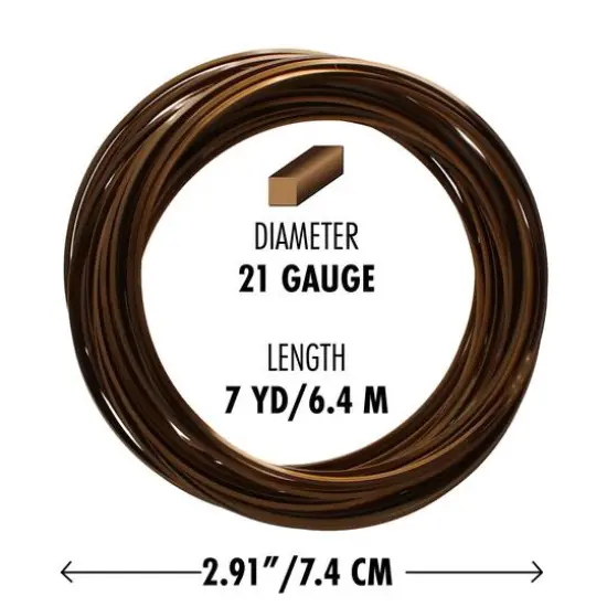 The Beadsmith&reg; Wire Elements&trade; 21 Gauge Tarnish Resistant Square Soft Temper Wire, 7yd. Vintage Bronze {6}