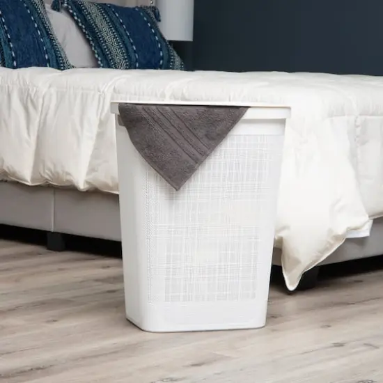 Mind Reader 18" x 24" Slim Laundry Hamper White {3}