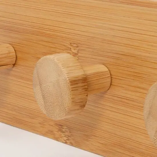 Simplify White Over the Door Bamboo 3 Hook {6}