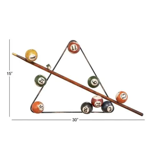 Multicolor Metal Pool Set Wall Accent {7}