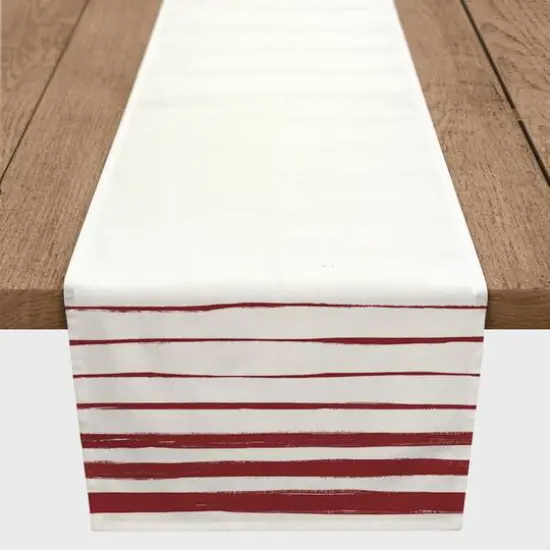 Sketchy Stripes Indoor/Outdoor Table Runner Red {3}