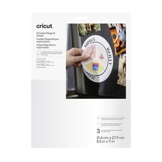 Cricut® 8.5" x 11" White Printable Magnet Sheets, 3ct. {1}
