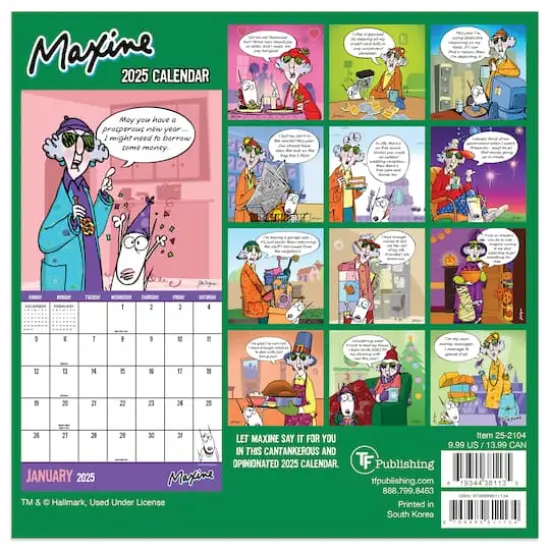 TF Publishing 2025 Maxine Mini Calendar {3}