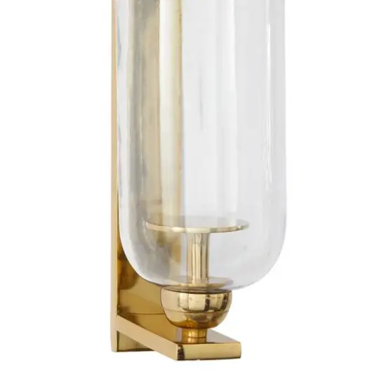 Gold Aluminum Modern Wall Sconce, 6" x 8" x 16" {4}