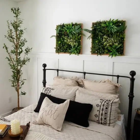 20" Framed Queensland Rainforest Artificial Living Wall Art Panel {11}