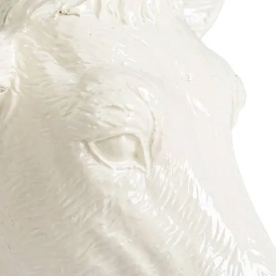 Hello Honey&reg; 12" White Rustic Farmhouse Cow Taper Candle Holder {8}