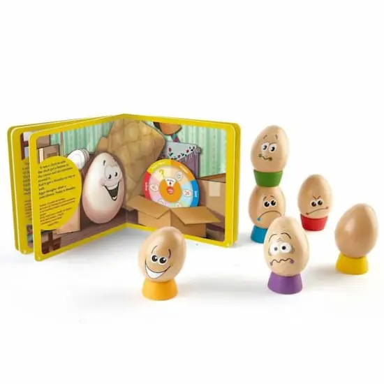 Hape Eggspressions Wooden Learning Toy & Illustrative Book Set {3}