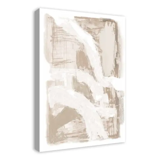Cream Painterly Abstract Canvas Wall Art {3}