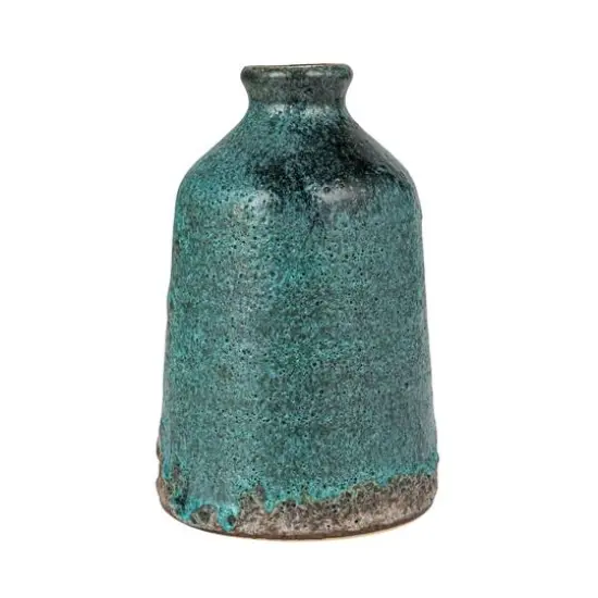 Hello Honey&reg; Green & Blue Textured Stoneware Vase Set {9}