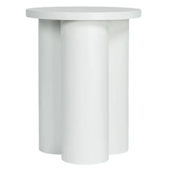 Hello Honey&reg; Round 3-Column End Table White {6}