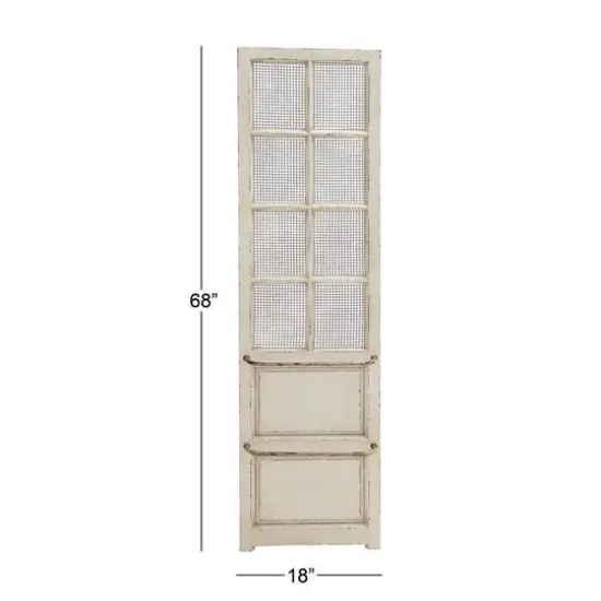 68" Cream Farmhouse Abstract Wood Wall D&eacute;cor {6}