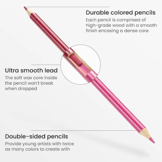 Arteza&reg; Kids Colored Pencils, double sided, Set of 50 pcs {4}