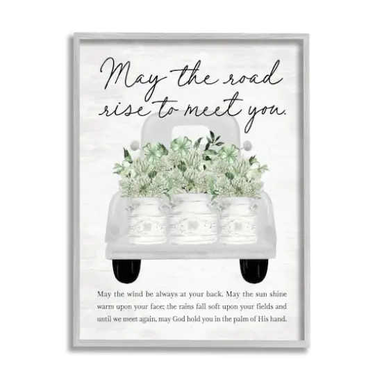 Stupell Industries Country Irish Proverb Framed Giclee Art Gray {1}