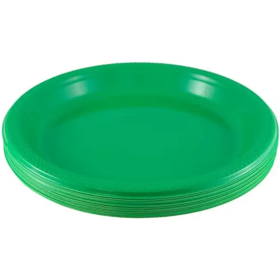 JAM Paper 9" Plastic Party Plates, 20ct. Green {3}