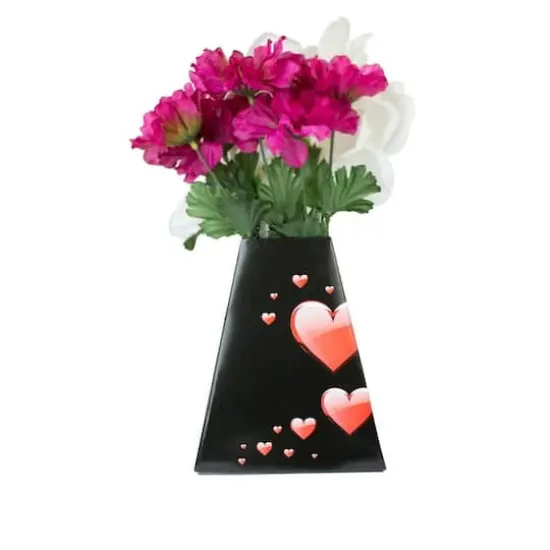 JAM Paper Pop-Up Vase Boxes, 3ct. Hearts on Black {3}