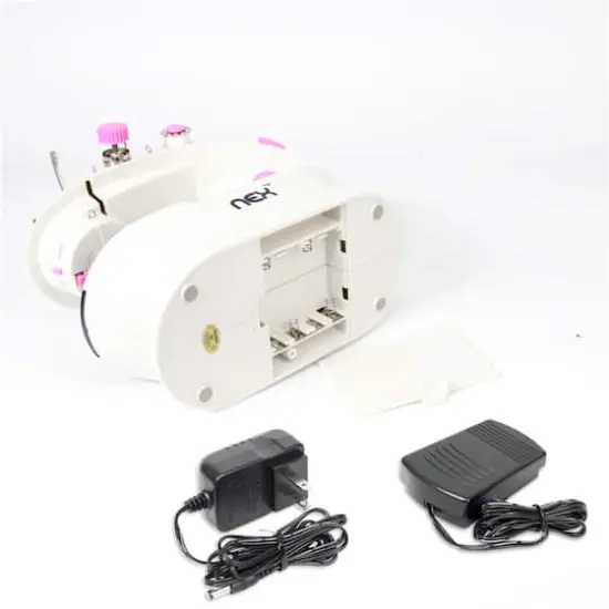 NEX&trade; Cute Pink Flex-Speed Double-Thread Cordless Easy Sewing Machine with Needle Protector {6}