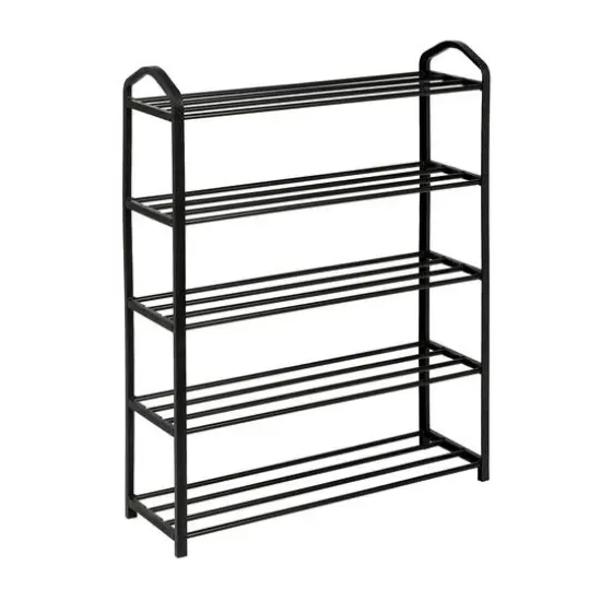 Honey Can Do Black 5-Tier Metal Shoe Rack {4}