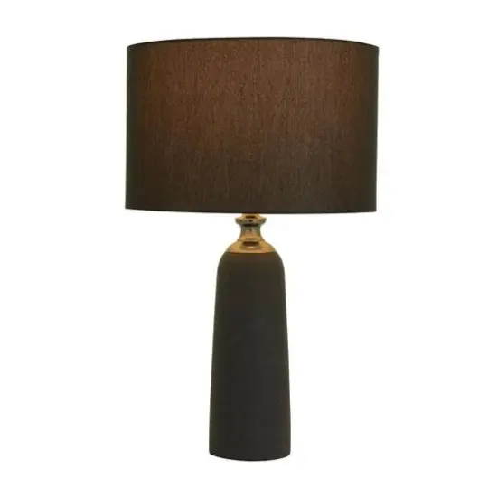 Brown Cement Modern Table Lamp, 23" x 14" x 14" {1}
