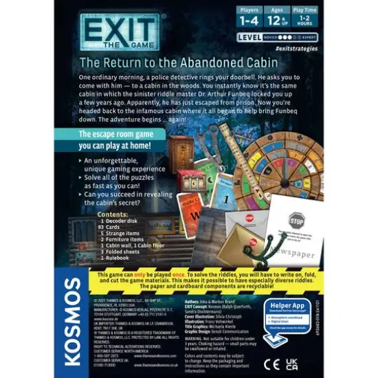 Thames & Kosmos EXIT: The Return to the Abandoned Cabin Game {3}