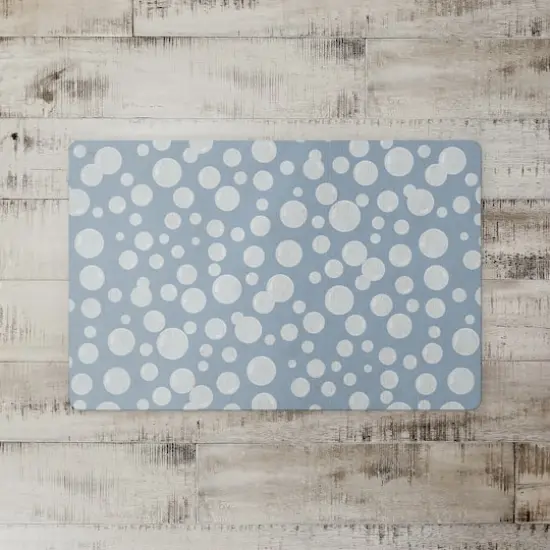Bubbles All Over Navy Floor Mat Blue {3}