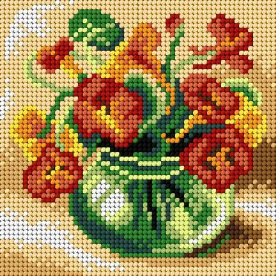 Orchidea Needlepoint Canvas For Halfstitch Without Yarn Nasturtium - Printed Tapestry Canvas {1}