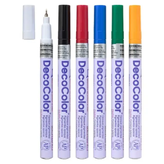 DecoColor&trade; Glossy Oil Base Paint Marker, Extra Fine {1}