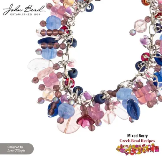 John Bead Czech Glass Recipe Box Beading Kit Mixed Berry {3}