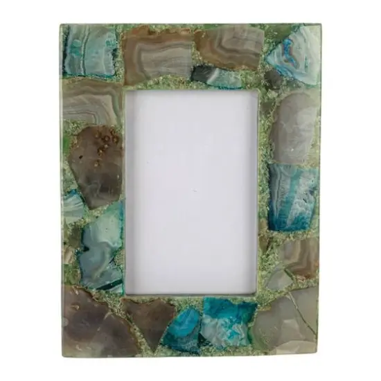 Hello Honey&reg; 4" x 6" Green & Gray Agate Photo Frame {8}