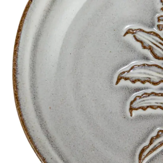 Hello Honey&reg; 5" Cream & Brown Round Reactive Glaze Stoneware Dish Set {4}