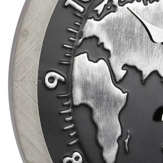 Black Vintage Metal Wall Clock, 25" x 25" {4}