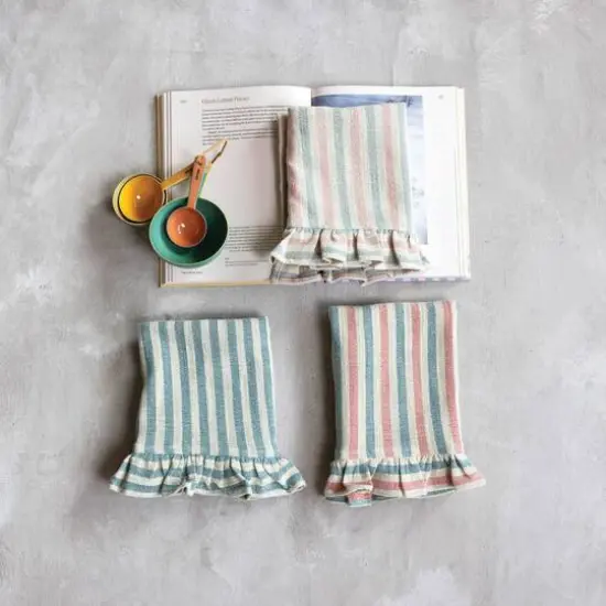 Hello Honey&reg; Multicolor Striped Cotton Tea Towels, 3ct. {3}