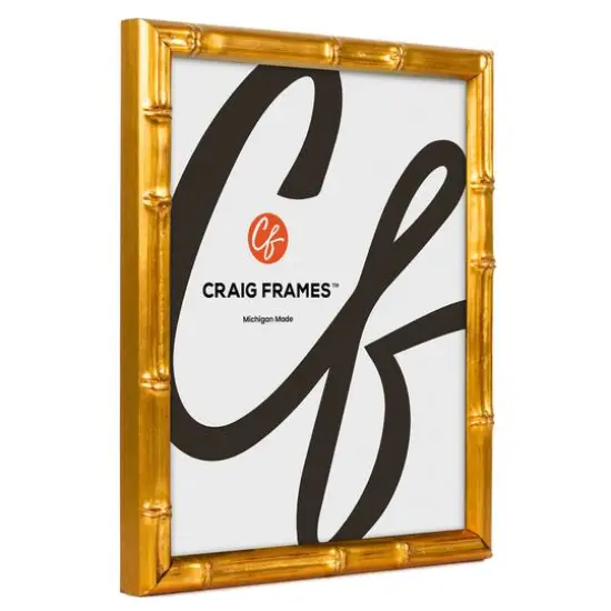 2 Pack Craig Frames Vintage Bamboo Brushed Gold Picture Frame {4}